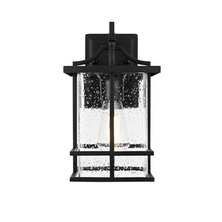 Miller One Light Outdoor Wall Sconce Black by Lighting Design – Iron, Black, Model OD312W12BK