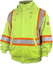 Black Stallion TruGuard 200 FR Cotton Full-Zip Hooded Sweatshirt, Safety Lime #JF1332-LM Size