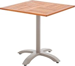 Global Industrial 27-1/2" Square Outdoor Teakwood CafÃ© Table, Tan