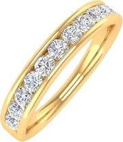 1/2 Carat Channel Set Diamond Wedding Band Ring in 14K Gold