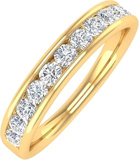 1/2 Carat Channel Set Diamond Wedding Band Ring in 14K Gold
