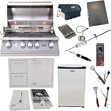 32-Inch Liquid Propane Grill L75000 with Single Side Burner by Lion Premium Grills – 32 inches, Stainless Steel, Model 0008966904202