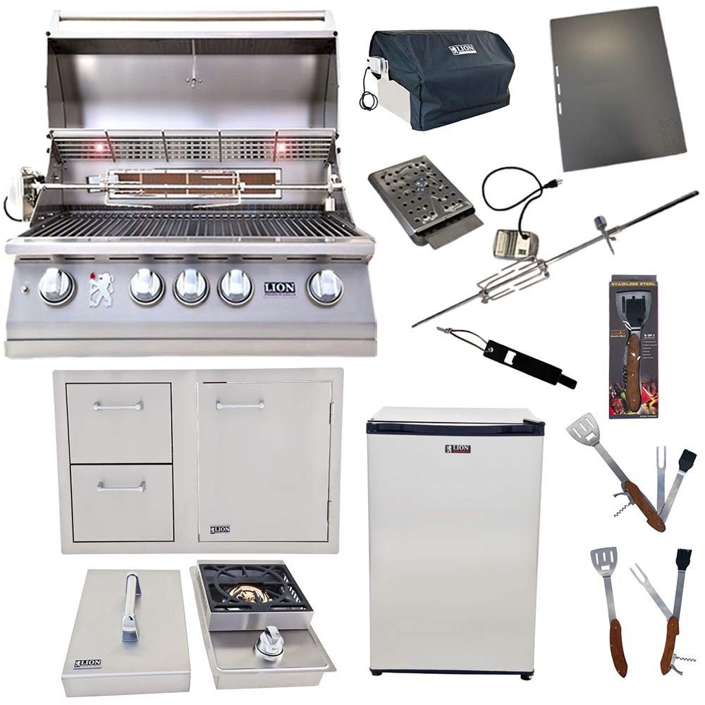32-inch Natural Gas package deals (Best of Backyard) (Package Deal F) by Lion Premium Grills – Stainless Steel, Model c187423c-a540-4b39-a11b-05f803f3f0e3d