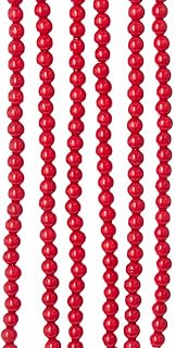 9-Foot x 14MM Wooden Red Beaded Garland