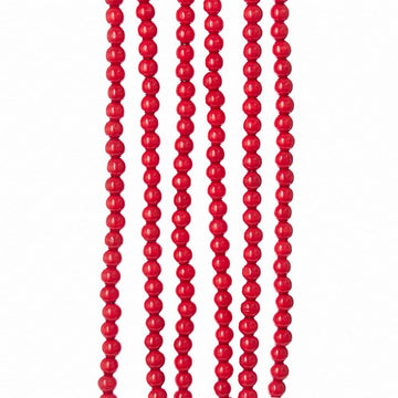 9-Foot x 14MM Wooden Red Beaded Garland by Kurt S. Adler – 9 Foot x 14MM, Wood, Red, Model TN0066/R