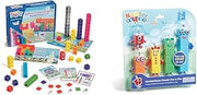 hand2mind MathLink Cubes Numberblocks 1-10 Activity Set with 30 Activities & Numberblocks Friends One to Five Action Figure Set Bundle