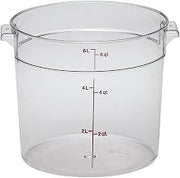 Cambro RFSCW6135 Camwear Round Storage Container 6 qt. clear - Case of 12