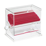 CalMil Economy Unwrapped Stir-Stick Dispenser - 1 each. by CAL-MIL – 6" x 5.5", Plastic, Clear, Model 1311