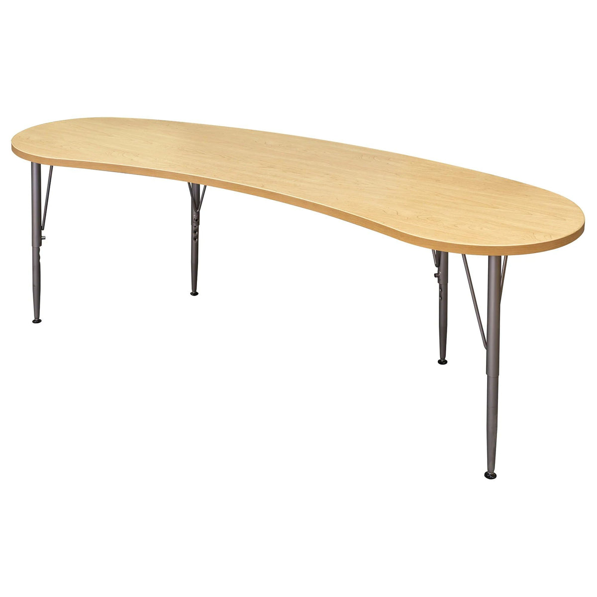 Curved Table 72" Wide (Maple/Maple) by Tot Mate – unspecified, 3/4" Thick Industrial Grade Wood With Laminate Surfacing, Maple/Maple, Model TM9373