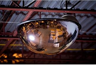 Global Industrial Full Dome Impact-Resistant Acrylic Mirror with Steel Back