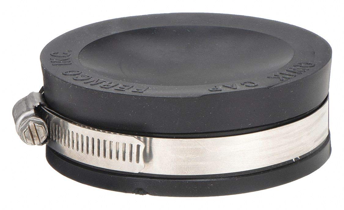 3-in. Flexible Pipe Cap by Fernco – 3-in., Black, Model QC-103