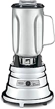 Waring Commercial BB900S 1/2 HP Chrome Bar Blender with 32-Ounce Stainless Steel Container, 1-Quart, Silver