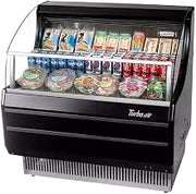 Turbo Air TOM-40SB-N - Horizontal Open Display Merchandiser - 6.7 cu. ft. - Black Exterior with 3-Tier shelving - 39-1/8"W x33-1/2 D x 41-1/2"H