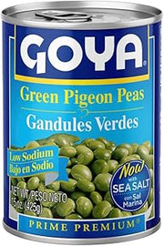 Goya Green Pigeon Peas Low Sodium, Rice, 15 oz, 2-Pack