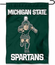 Michigan State Spartans Running Sparty Garden Banner Flag