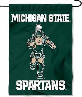Michigan State Spartans Running Sparty Garden Banner Flag
