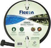 Flexon 50ft Soaker Hose for Garden & Landscaping – Heavy-Duty, Kink-Resistant Drip Irrigation Hose – Saves Water, Delivers Deep Root Hydration – Flexible & Easy to Install