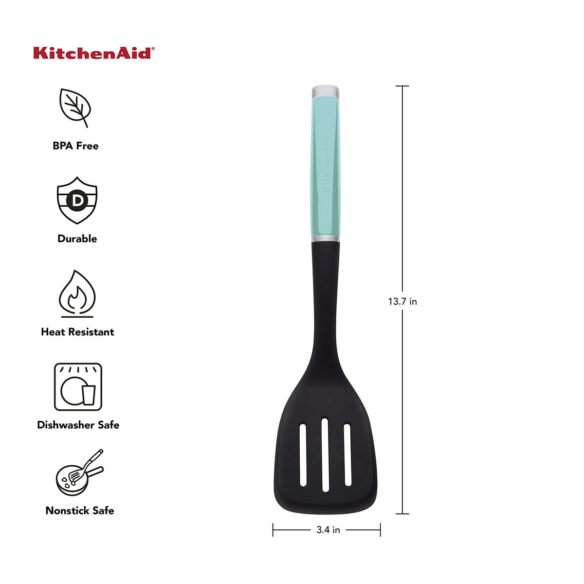 KitchenAid Aqua Sky / 13.66-Inch / Turner Barbecue Turners