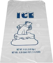 Inno-Pak 368309990 Drawstring Ice Bag, Polar Bear, 8lb, 18" x 12" (Pack of 500)