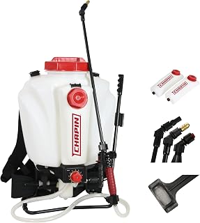 CHAPIN International 63950, 4-Gallon Mixes on Exit, Professional Backpack Sprayer, Separate Water and Chemical Tanks, 4-Gallon, Translucent White