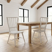 Pine Windsor Back Side Chairs Set of by Starlight Canyon Home – Pine Solids and amp, Veneers, White, Pack of 2