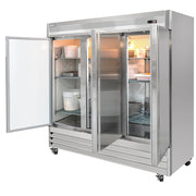 80 7/8" Three Section Reach In Freezer by MOTAK – 83.66x35.04x83.46, In Description, Check Images, Model MSD-3DF-BAL-X
