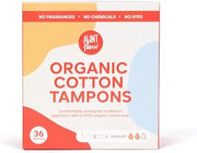 Aunt Flow Organic Cotton Tampons, Cardboard Applicator, Regular Absorbency, BPA-Free, Hypoallergenic, Unscented, 36 Count