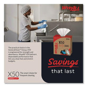 Pop-Up Box X50 White Extended Use Disposable Cloth - 176 sheets per box - 10 boxes per case. by Wypall – 1 Count (Pack of 1), Paper, White, Model KCC83550