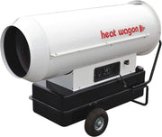 High Pressure Oil Forced Air Heater by Heat Wagon – 65"L x 27"W x 43"H, Steel, White, Model DF600