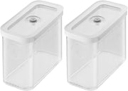 ZWILLING Fresh & Save Cube Boxes, Plastic, Airtight Dry Food Storage Container, 2-pc Medium Tall Cube Set, 2M Container, 1.9-qt