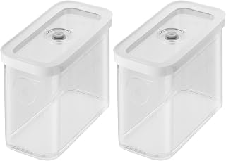 ZWILLING Fresh & Save Cube Boxes, Plastic, Airtight Dry Food Storage Container, 2-pc Medium Tall Cube Set, 2M Container, 1.9-qt