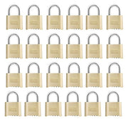 Resettable Set-Your-Own Combination Lock by Master Lock – 24 Pack, brass, hardened steel, Brass, Pack of 24, Model 175D