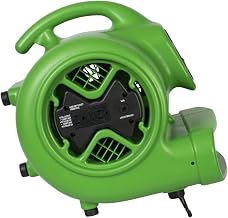 XPOWER X-600A 1/3 HP 2400 CFM 3 Speed Air Mover, Carpet Dryer, Floor Fan, Blower with Build-in GFCI Power Outlets - Green