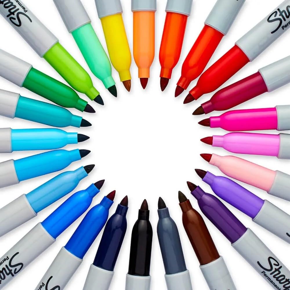 Limited Edition Color Burst Permanent Markers by Sharpie – 32 Count (Pack of 1), Plastic, Multicolor, Model 2151381