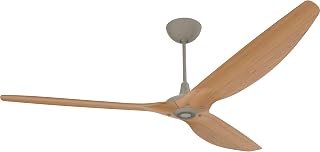Big Ass Fans Haiku, 84" Diameter, Smart Indoor Ceiling Fan, Universal Mount - 12" Downrod (included) (Caramel Bamboo/Satin Nickel Hardware)