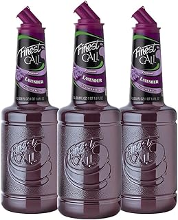 Finest Call Premium Lavender Syrup Drink Mix, 1 Liter Bottle, 3 Pack | Sweet Floral Flavor, Vibrant Hue | Cocktails & Mocktails, Premium Ingredients, Consistent Quality, Easy Pour Spout