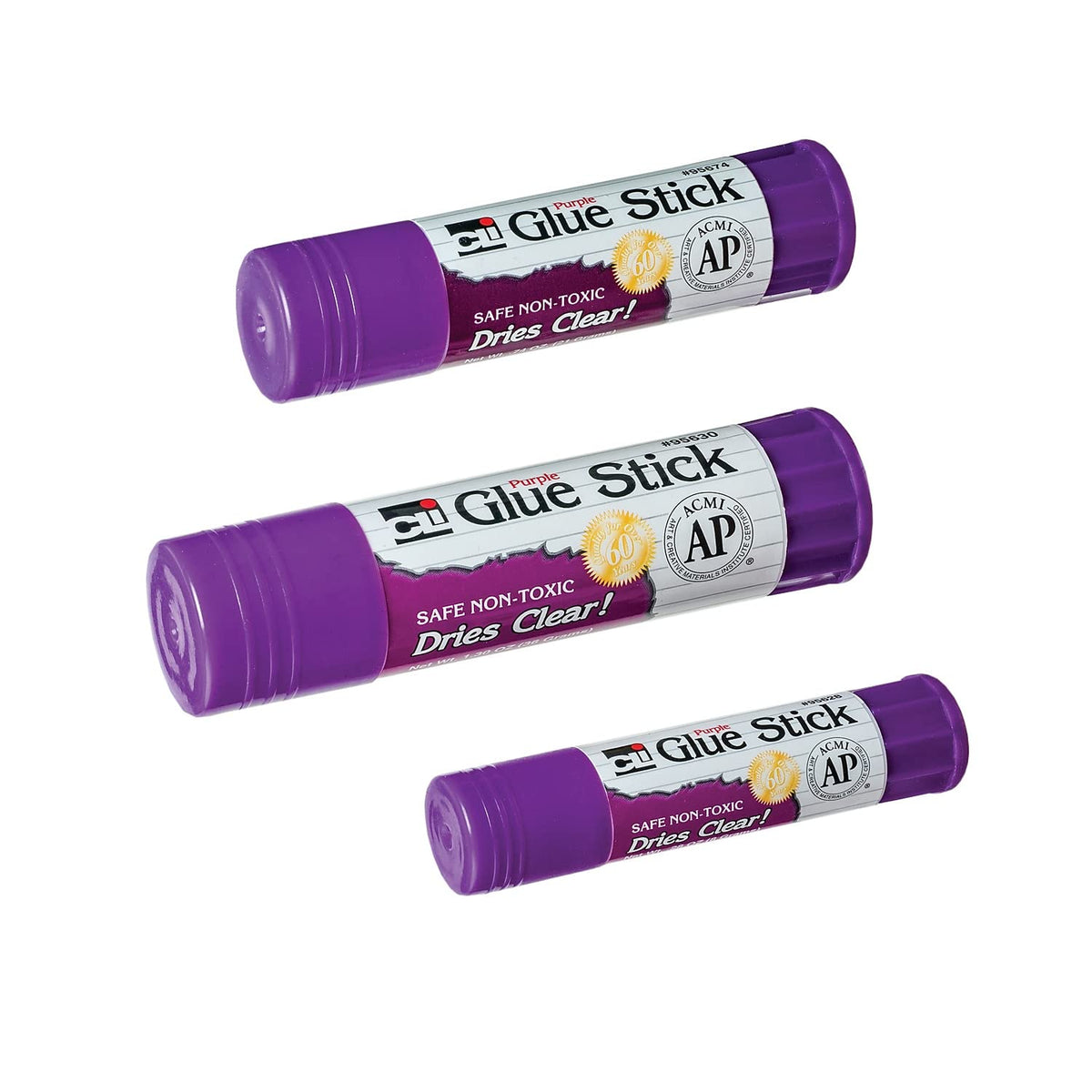 CLI Glue Stick Classpack by Charles Leonard – Paper, Purple, Pack of 2, Model CHL95623-2