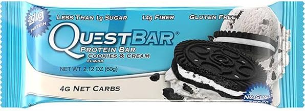 Quest Cookies and Cream Protein Bar, 2.12 Ounce -- 144 per case.