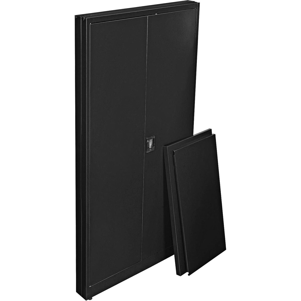 EZ Assemble Steel Storage Cabinet with Locking Flush by Global Industrial – 36"W x 18"D x 72"H, Alloy Steel, Black, Model 361872BK