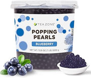 TEA ZONE [7 Pounds] Blueberry POPPING PEARLS™ for Boba Tea Beverages, Sweets, Ice Cream Topping | B2056