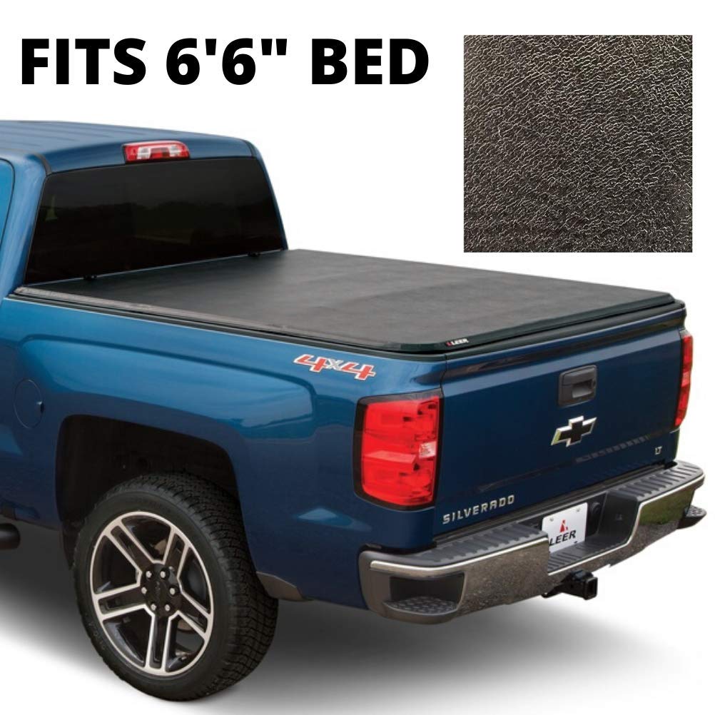 Latitude | Fits 2014-2018 GM Chevy Silverado/GMC Sierra with 6.6 FT Bed | Easy Install by LEER – Vinyl, Black, Model 630170