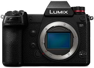 Panasonic LUMIX S1 Full Frame Mirrorless Camera with 24.2MP MOS High Resolution Sensor, L-Mount Lens Compatible, 4K HDR Video and 3.2” LCD - DC-S1BODY, Black