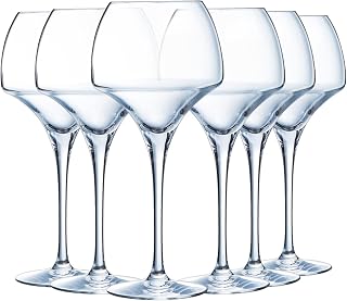 Chef & Sommelier Wine Glass Open Up 55 cl Set of 6 | Krysta Crystalline Ultra-Resistant Stemmed Glass for Tasting, Dishwasher Safe, Made in France