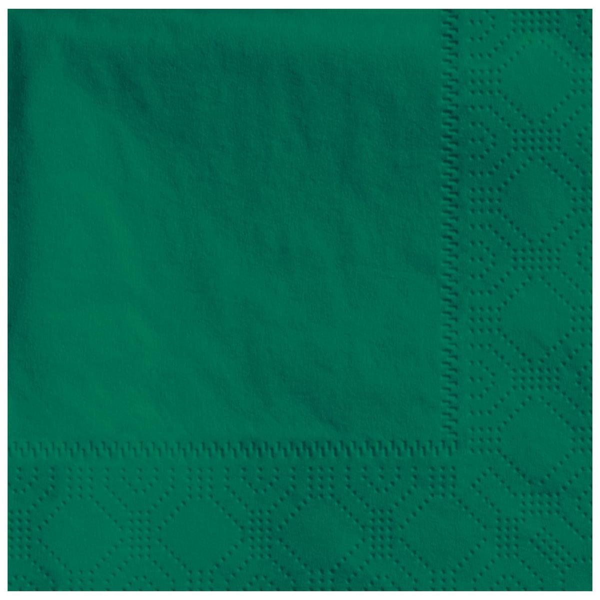 Hoffmaster 180337 Beverage Napkin, Regal Embossed, 2-Ply, 1/4 Fold, 9-1/2" Length x 9-1/2" Width, Hunter Green (4 Packs of 25