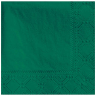 Hoffmaster 180337 Beverage Napkin, Regal Embossed, 2-Ply, 1/4 Fold, 9-1/2" Length x 9-1/2" Width, Hunter Green (4 Packs of 25