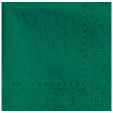 Hoffmaster 180337 Beverage Napkin, Regal Embossed, 2-Ply, 1/4 Fold, 9-1/2" Length x 9-1/2" Width, Hunter Green (4 Packs of 25