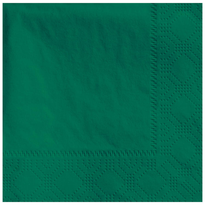 Hoffmaster 180337 Beverage Napkin, Regal Embossed, 2-Ply, 1/4 Fold, 9-1/2" Length x 9-1/2" Width, Hunter Green (4 Packs of 250)