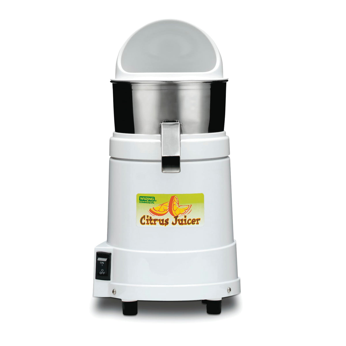 Heavy Duty Electric Citrus Juicer by Waring – 10 x 10 x 19.5 inches, Polycarbonate (PC), White, Model JC4000