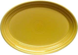 Homer Laughlin China 456320 Sunflower 9.58" Oval Platter - Dozen
