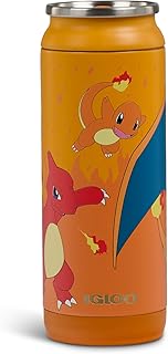 Igloo Pokémon Charmander 16 Oz Stainless Steel Can Tumbler | Insulated Bottle | Charmander Orange